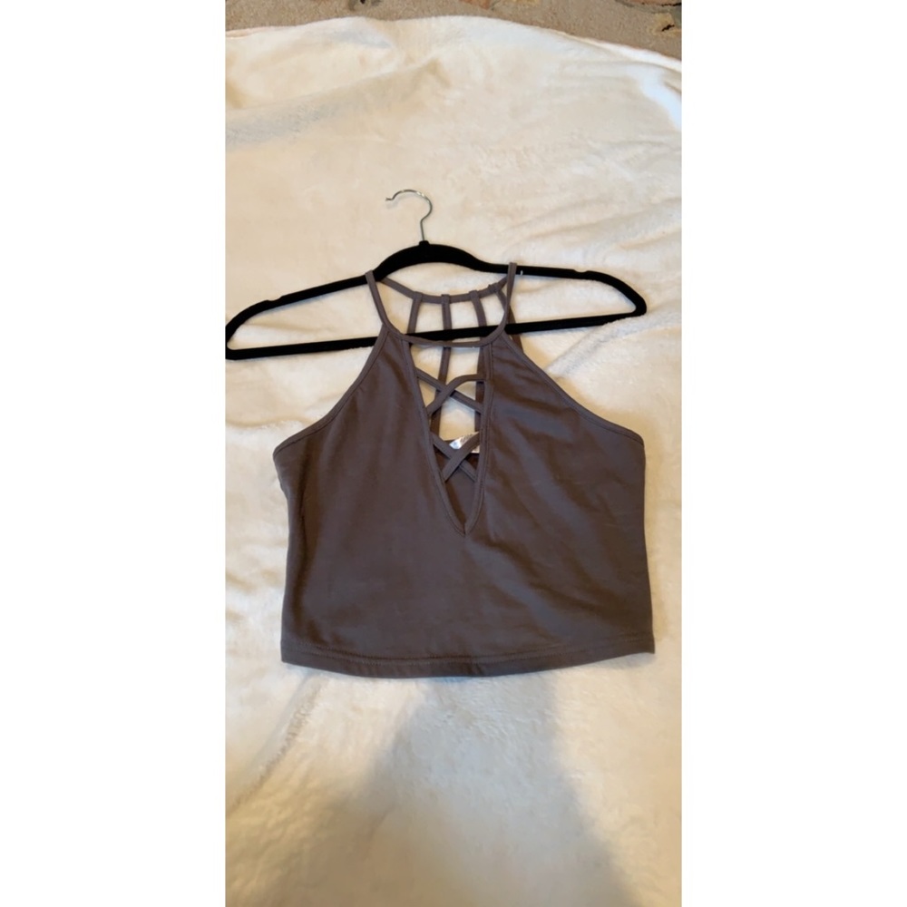 Grey crop top